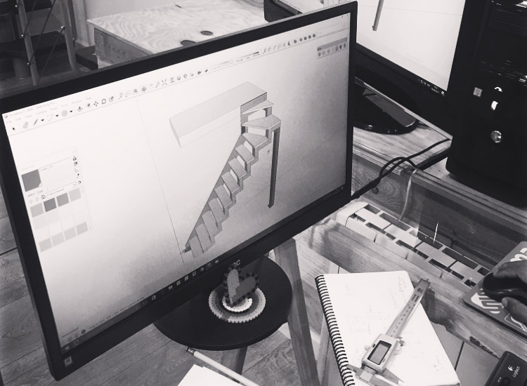 Fabricante de escaleras atreves de software 3D