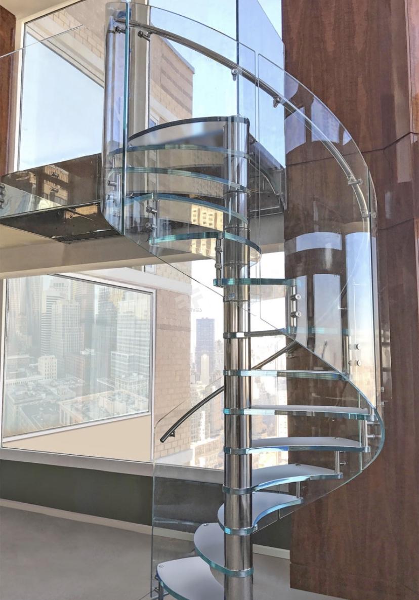 Tendencia En 2020 Escaleras De Cristal Con Barandillas De Vidrio Curvado Rfserveis